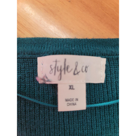 Style & Co. Green Soft Sweater Women XL - Picture 3 of 7